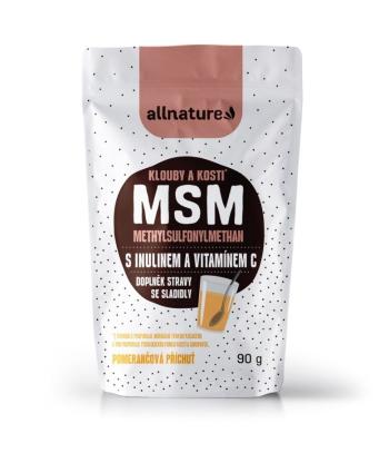 Allnature MSM s inulinem a vitamínem C příchut pomeranč 90 g