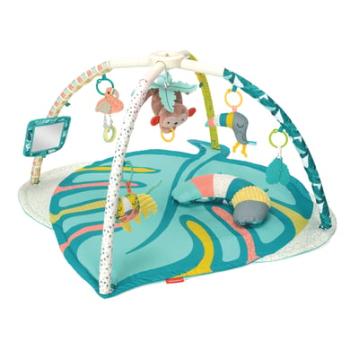 Infantino Tělocvična a deka na plazení 4 v 1 Deluxe Twist & Fold Activity s hracím obloukem, Tropy