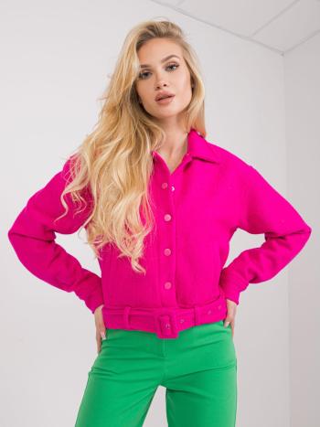 FUCHSIOVÁ BUNDA S PÁSKEM FRANCINE FE-KR-5689.32P-FUCHSIA PINK Velikost: M