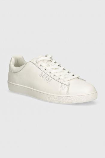 Kožené sneakers boty Guess NOLA bílá barva, FMTNOL ELE12