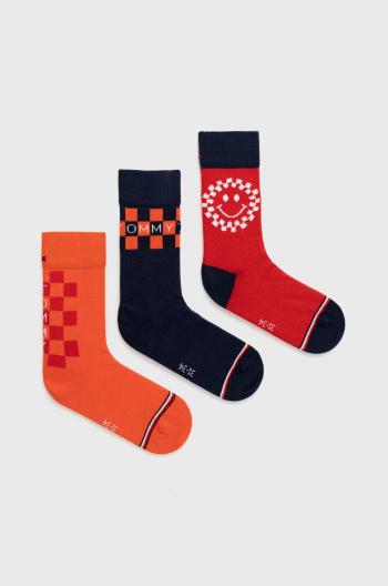 Dětské ponožky Tommy Hilfiger (3-pak) oranžová barva