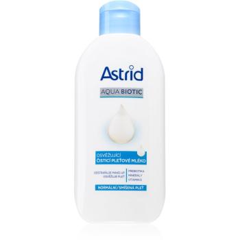 Astrid Aqua Biotic osvěžující čisticí pleťové mléko pro normální až smíšenou pleť 200 ml