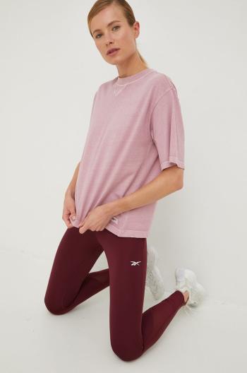 Bavlněné tričko Reebok Classic fialová barva