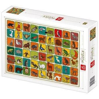 Deico Puzzle Vzorník: Lesní zvířata 1000 dílků (77134)