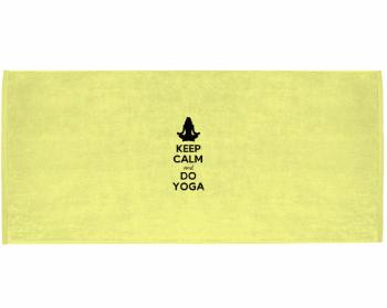 Celopotištěný sportovní ručník Keep calm and do yoga