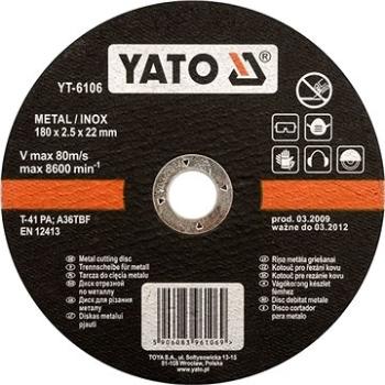 Yato Kotouč na kov 180 x 22 x 1,5 mm INOX (5906083961052)