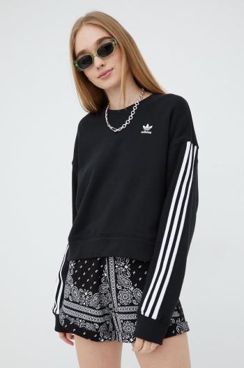 Bavlněná mikina adidas Originals Adicolor HC2064 dámská, černá barva, s aplikací