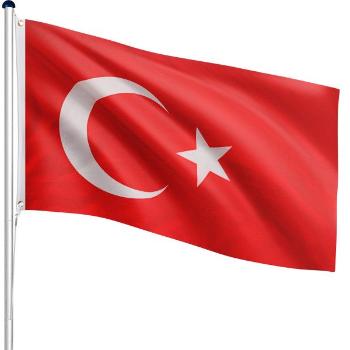 FLAGMASTER Vlajkový stožár vč. vlajky Turecko, 650 cm