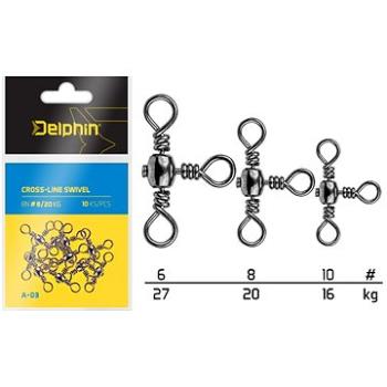 Delphin Cross-Line Swivel A-03 Velikost 10 16kg 10ks (8586016323774)