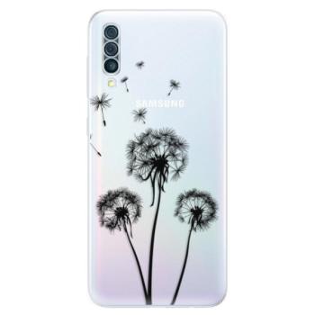 Odolné silikonové pouzdro iSaprio - Three Dandelions - black - Samsung Galaxy A50