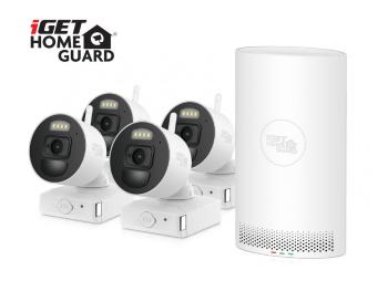 iGET HOMEGUARD HGDVK83304 - CCTV kamerový systém 3K DVR 8CH + 4x kamera s LED a zvukem