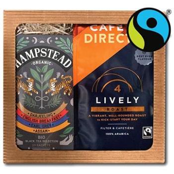 Hampstead Tea Dárkový balíček Selekce černých čajů 20ks a Cafédirect Lively mletá káva 227g (2000040289357)
