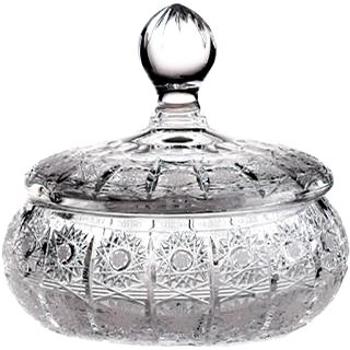 Bohemia Crystal Ručně broušená dóza s víčkem PK500 195mm (8592463037089)