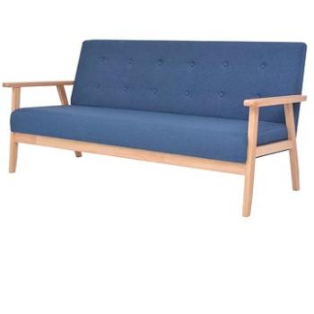 Sedačka Trojmístná sedačka, textil, modrá (244656)