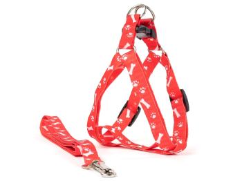 Vsepropejska Usual postroj pro psa s vodítkem | 23 – 43 cm Barva: Červená, Obvod hrudníku: 23 - 37 cm