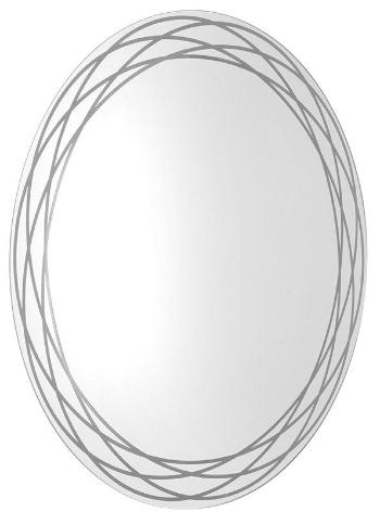 SAPHO RINGO kulaté LED podsvícené zrcadlo se vzorem, průměr 80cm RN080