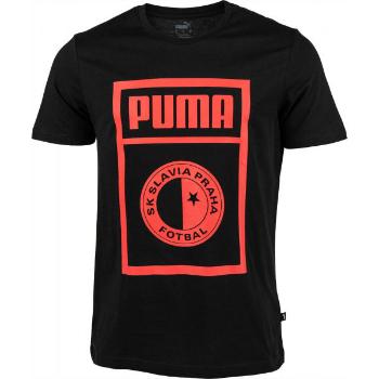 Puma SLAVIA PRAGUE GRAPHIC TEE Pánské triko, černá, velikost XL