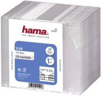 Hama CD-Slim-Box, 20 ks, transparentní, balení pro rodinné balení. Hama Svorpack transparentní (š x v x h) 142 x 125 x 5.2 mm Hama