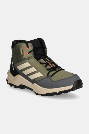 Dětské boty adidas TERREX TERREX AX4R R.RDY MID zelená barva, IF6518