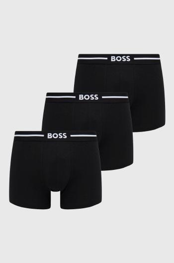 Boxerky BOSS 3 - Pack pánské, černá barva