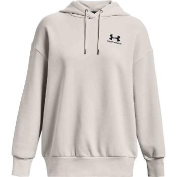 Under Armour ESSENTIAL FLC OS HOODIE Dámská mikina, béžová, velikost