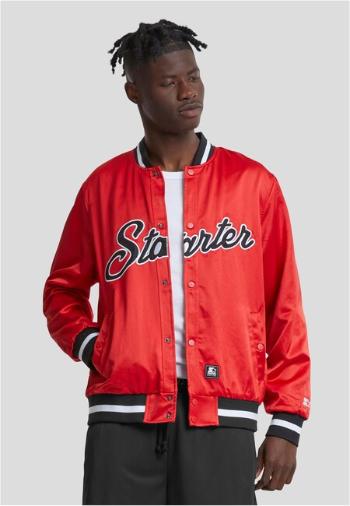 Starter Satin College Jacket cityred - M