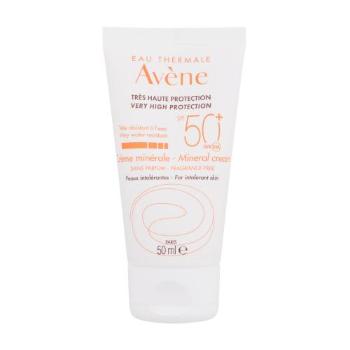 Avene Sun Mineral Cream SPF50+ 50 ml opalovací přípravek na obličej unisex na alergickou pleť; na citlivou a podrážděnou pleť