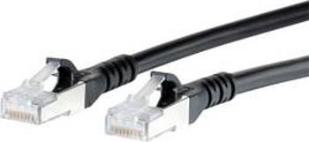 Síťový kabel RJ45 Metz Connect 1308457000-E, CAT 6A, S/FTP, 7.00 m, černá