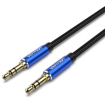 Vention Cotton Braided 3.5mm Male to Male Audio Cable 1m Blue Aluminum Alloy Type (BAWLF)