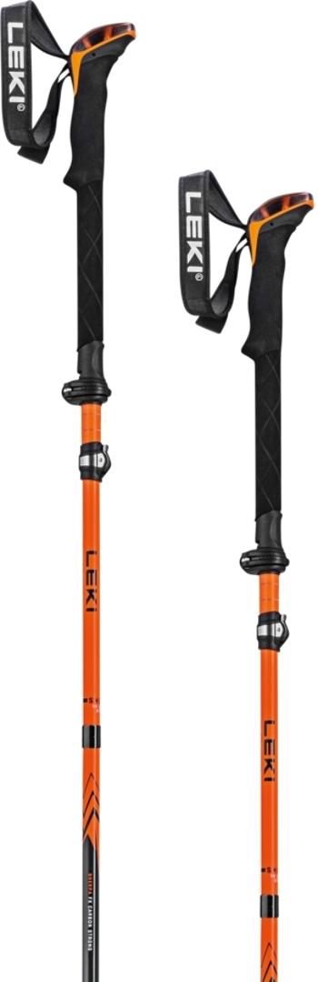 Leki Sherpa FX Carbon Strong - orange/denimblue 120-140