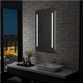 Koupelnové nástěnné zrcadlo s LED světlem a policí 60 x 100 cm (144716)