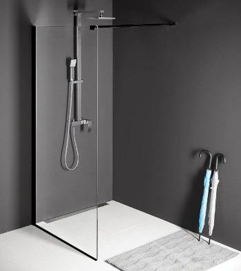 POLYSAN MODULAR SHOWER BLACK jednodílná zástěna pevná k instalaci na zeď, 1000 mm MS1-100B