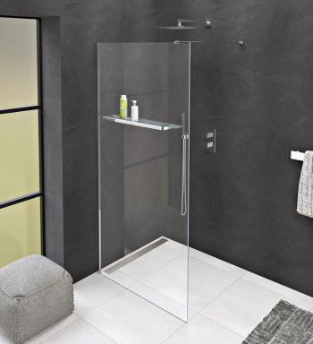 Polysan MODULAR SHOWER jednodílná zástěna pevná k instalaci na zeď, s otvory na držák ručníků, 1000 mm MS1-100-D