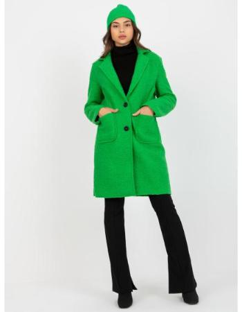 Dámský kabát se zapínáním OCH BELLA zelený  