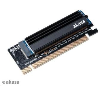 AKASA adaptér M.2 SSD to PCIe adapter card with heatsink cooler, AK-PCCM2P-05