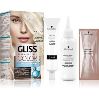 Schwarzkopf Gliss Color permanentní barva na vlasy odstín 11-11 Ultra Light Titanium Blonde 1 ks