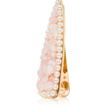 Crystallove Rose Quartz Hair Clip sponka do vlasů 1 ks