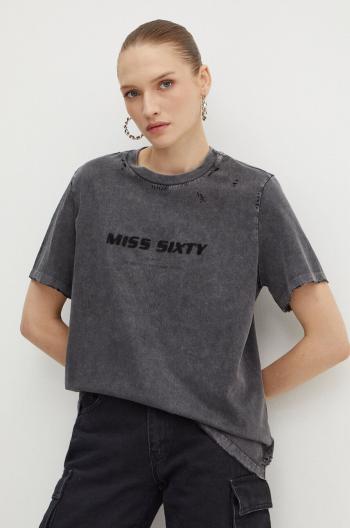 Bavlněné tričko Miss Sixty 6L2SJ1760000 SJ1760  S/S T-SHIRT šedá barva, 6L2SJ1760000