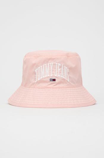 Oboustranný klobouk Tommy Jeans růžová barva