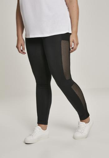 Urban Classics Ladies Mesh Side Stripe Leggings black - S