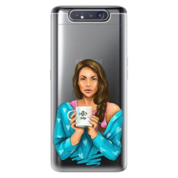 Odolné silikonové pouzdro iSaprio - Coffe Now - Brunette - Samsung Galaxy A80