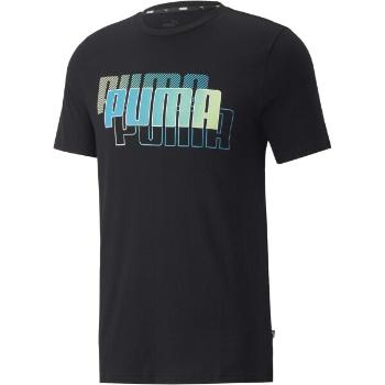 Puma PUMA POWER SUMMER TEE Pánské triko, černá, velikost S