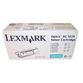 Lexmark originální toner 1361752, cyan, 3500str., Lexmark Optra SC-1275