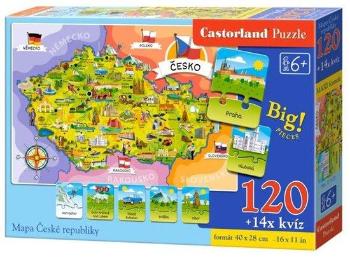 CASTORLAND Puzzle Mapa České republiky 120 dílků