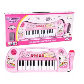 Dětský klavír - keyboard s mikrofonem kočička