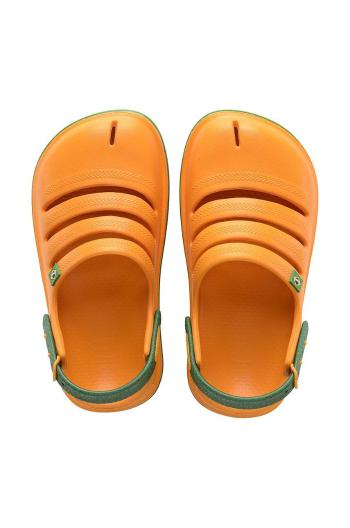 Dětské pantofle Havaianas KIDS CLOG BRASILP oranžová barva