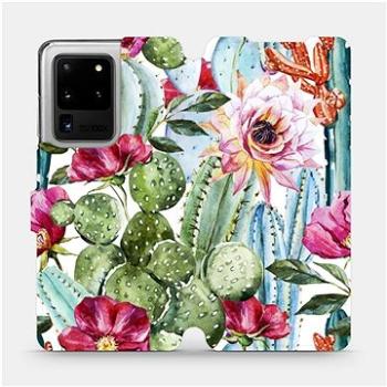 Flipové pouzdro na mobil Samsung Galaxy S20 Ultra - MG09S Kaktusy a květy (5903516172412)