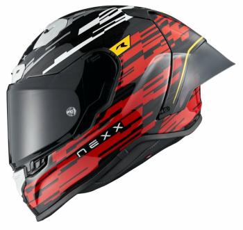 Nexx X.R3R Glitch Racer Red/White M Přilba