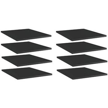 Přídavné police 8 ks černé vysoký lesk 40x50x1,5 cm dřevotříska 805199 (835,95)