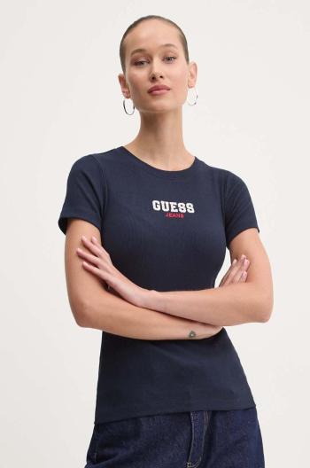 Tričko Guess Jeans tmavomodrá barva, W4YI64 KA0H1